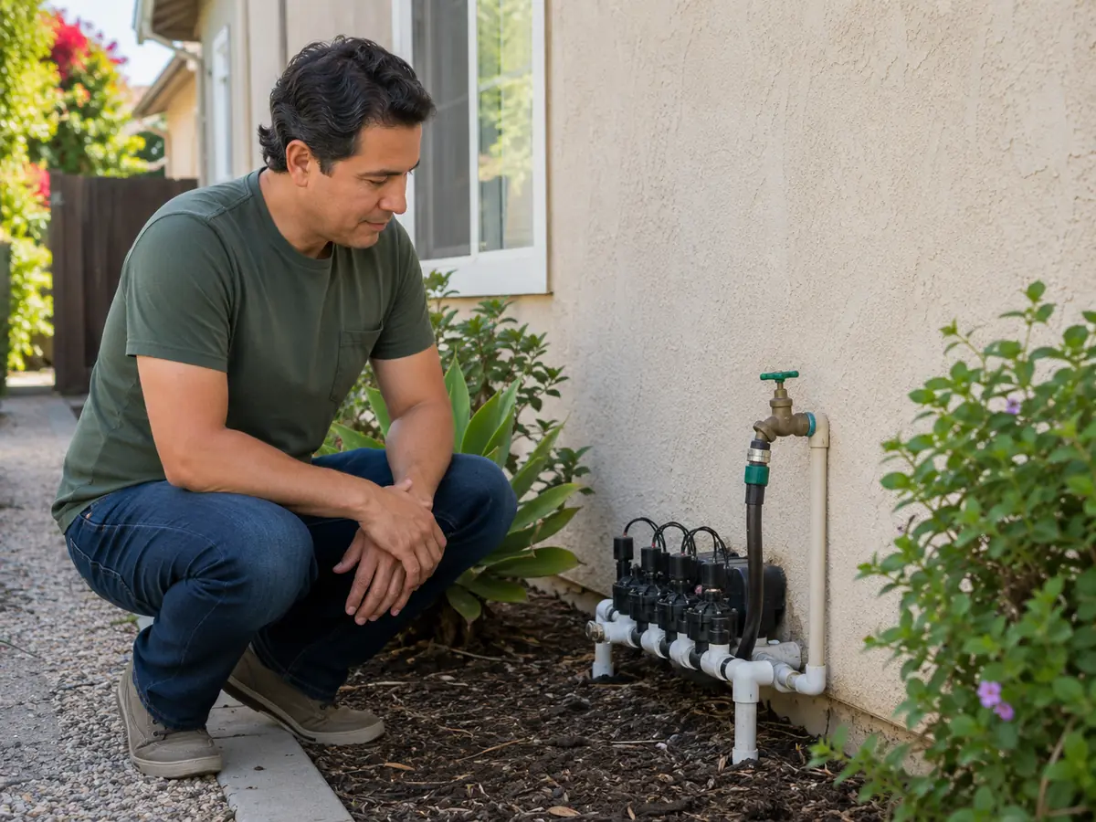 Residential irrigation connection checked for unexpected water use